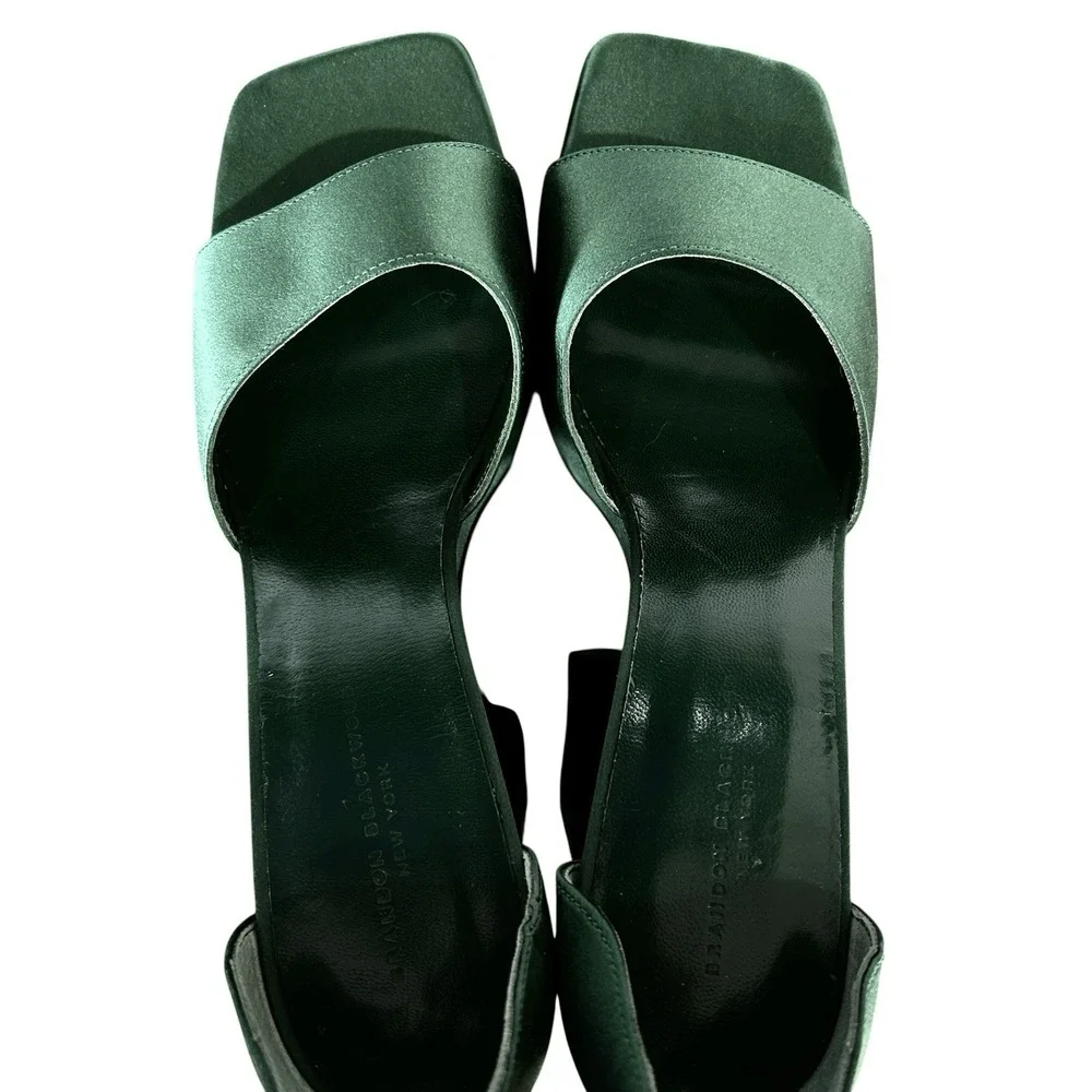 Brandon Blackwood Sali Pump EU‎ 41 US 10 Prom Platform Heel Green Stripper NEW